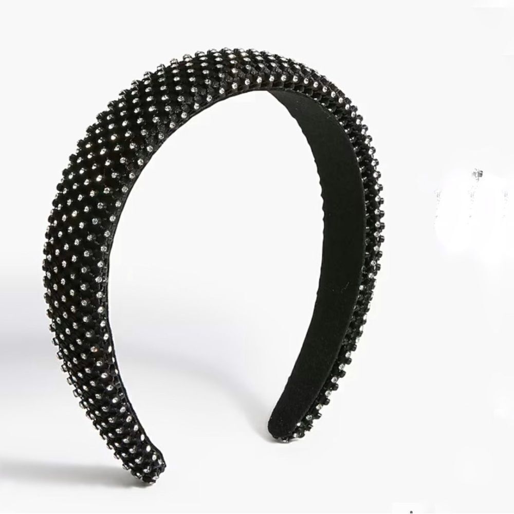J. Crew Crystal Crown Puff Headband